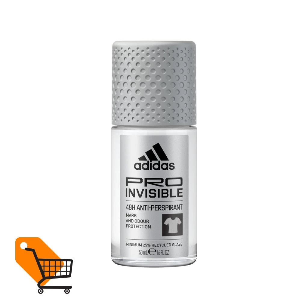 Adidas Pro Invisible 48h Anti-Perspirant Mark and Odour Protection Roll On for Men 50 ml