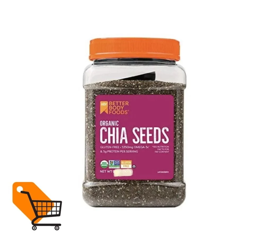 BetterBody Foods Organic Chia Seeds with Omega-3 500g (UK)
