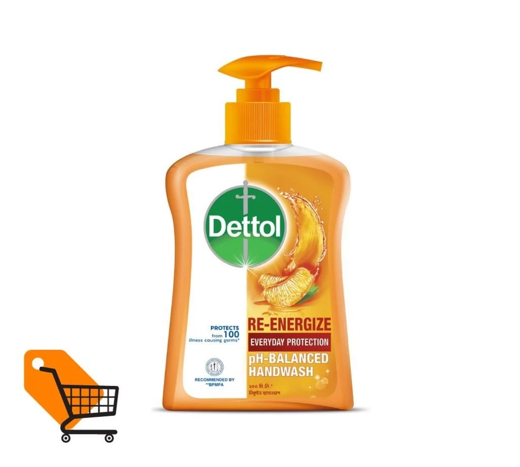 Dettol Re-Energize pH-Balanced Liquid Handwash Pump 200ml