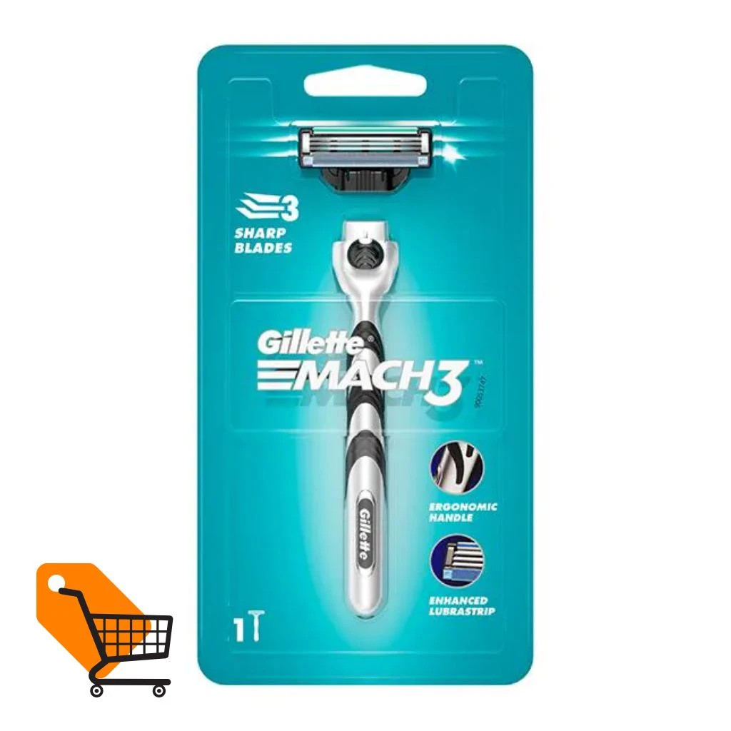 Gillette Mach3 Razor 3 Sharper Blades Razor 1 Pcs