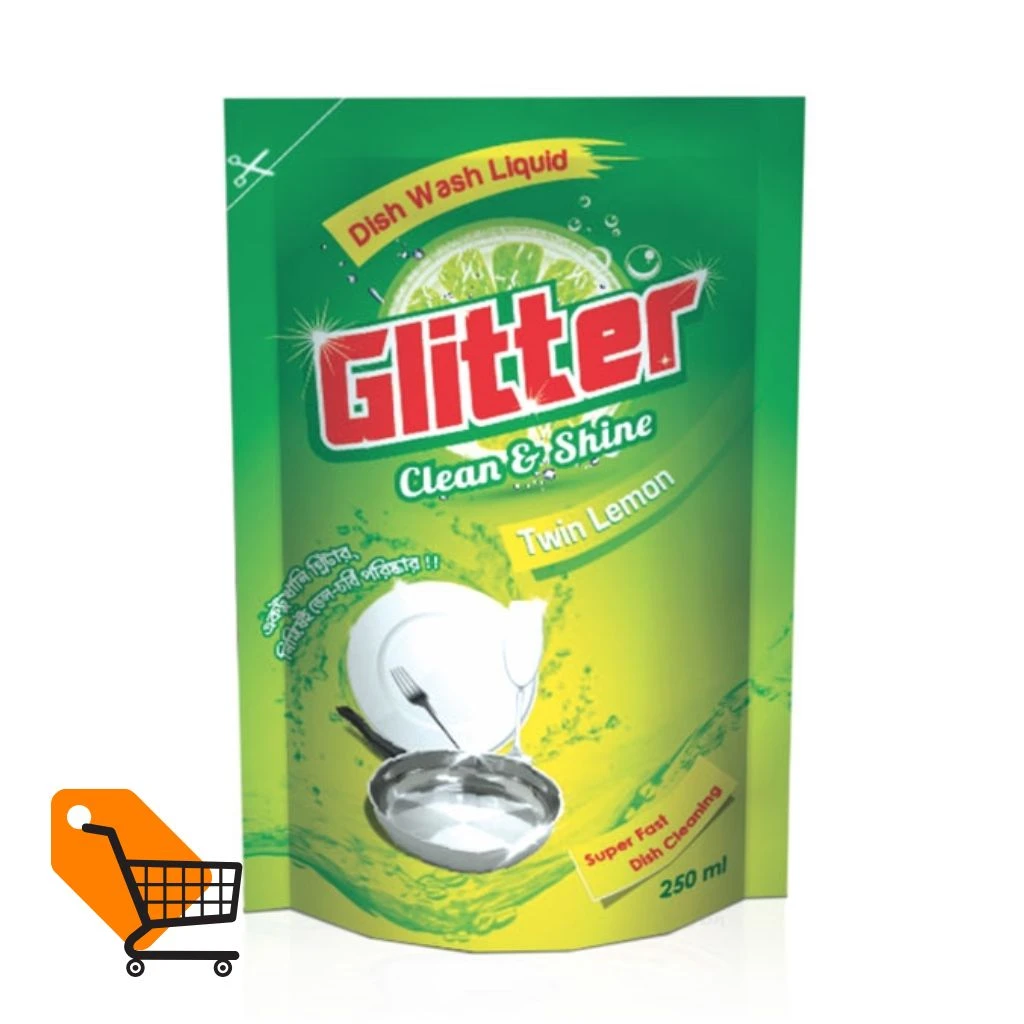 Glitter Dish Washing Liquid Pouch 250ml