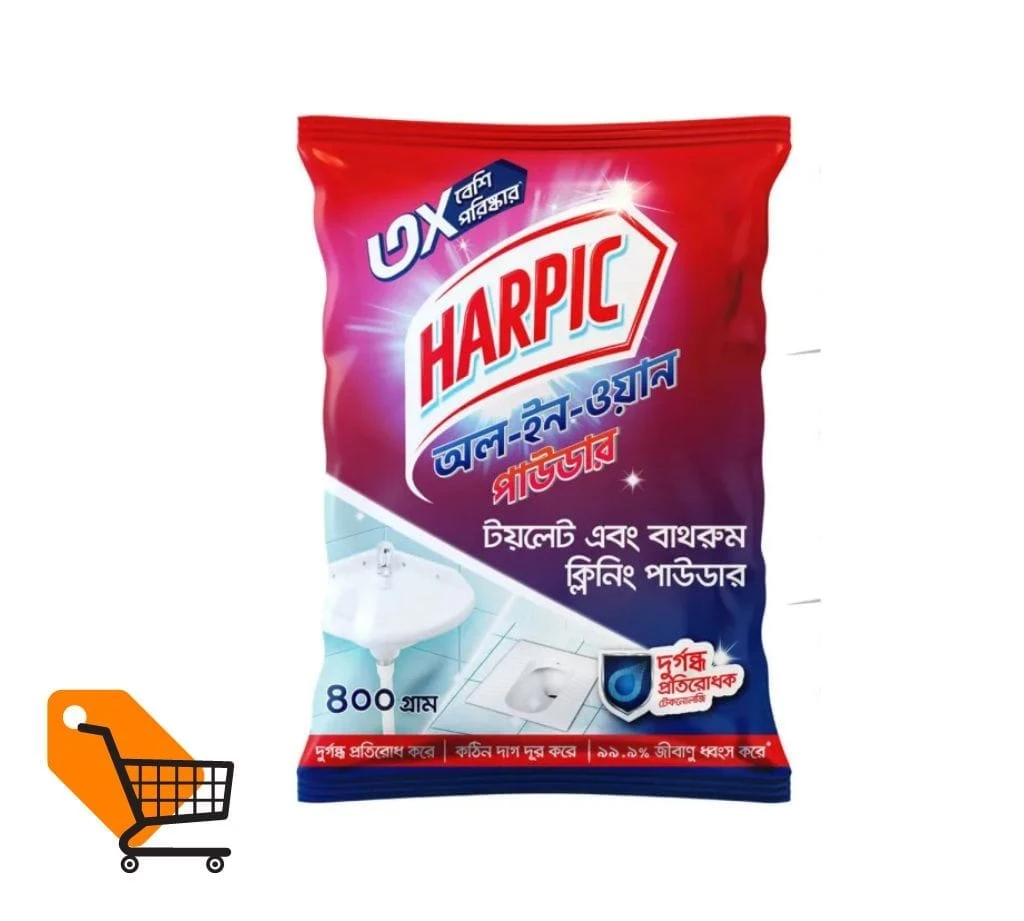Harpic All-in-1 Toilet & Bathroom Cleaning Powder 400gm
