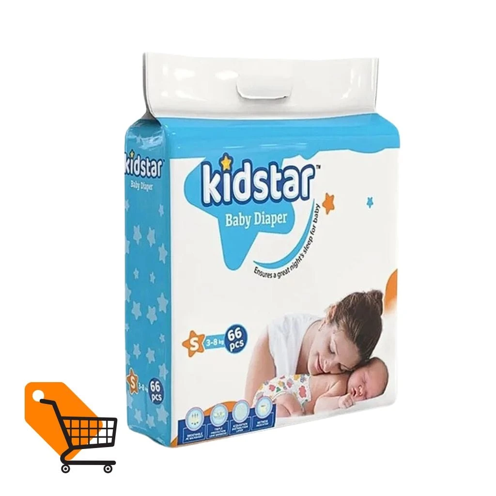 Kidstar Baby Diaper Belt S (3-8 kg) 66 pcs