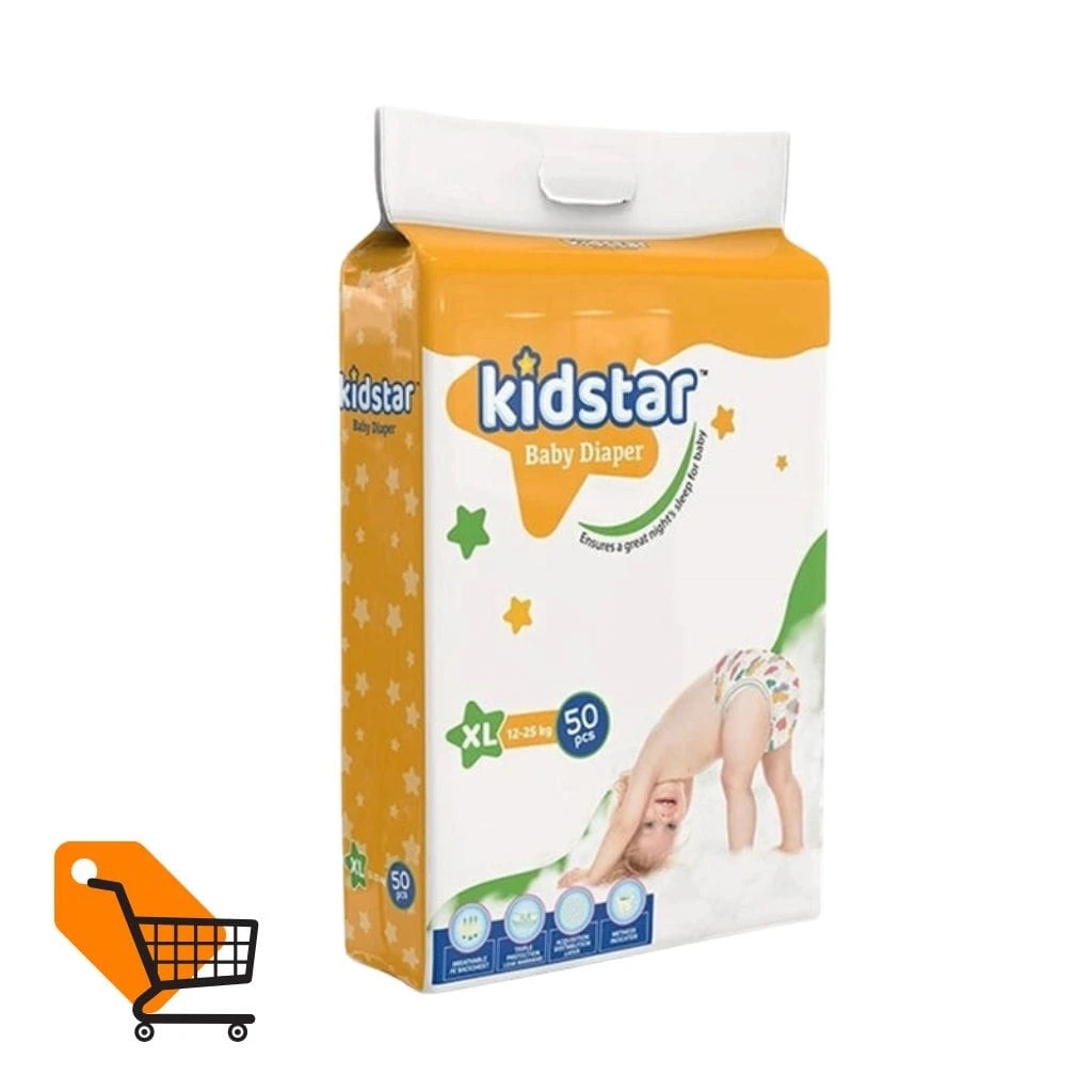 Kidstar Baby Diaper Belt XL (12-25 kg) 50 pcs