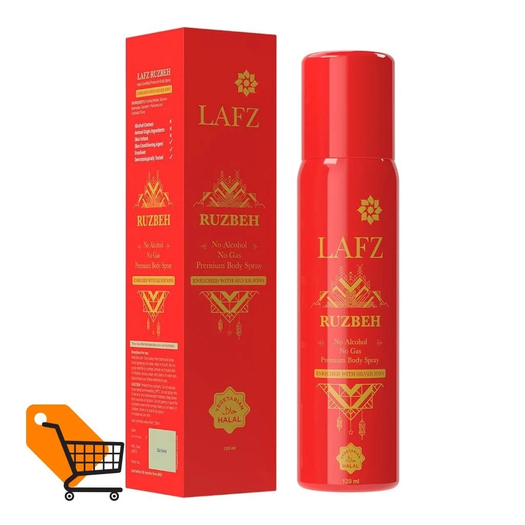 Lafz Ruzbeh Premium Body Spray 120ml (Halal)