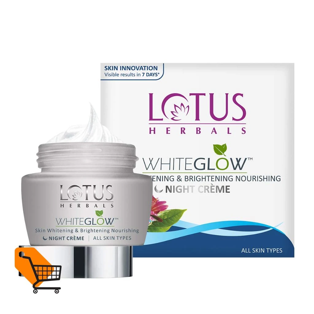 Lotus Herbals Whiteglow Skin Whitening and Brightening Night Cream 60gm