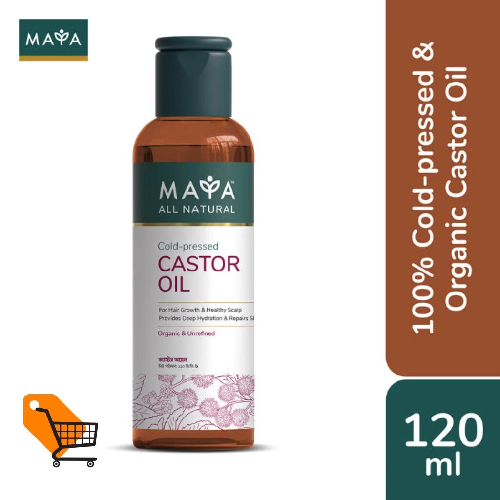 MAYA All Natural Cold-pressed Oganic Castor Oil 120 ml