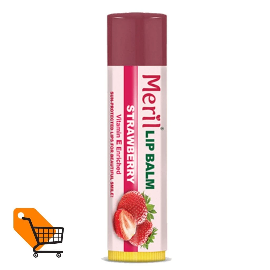 Meril Lip Balm (Strawberry) - 4.8gm
