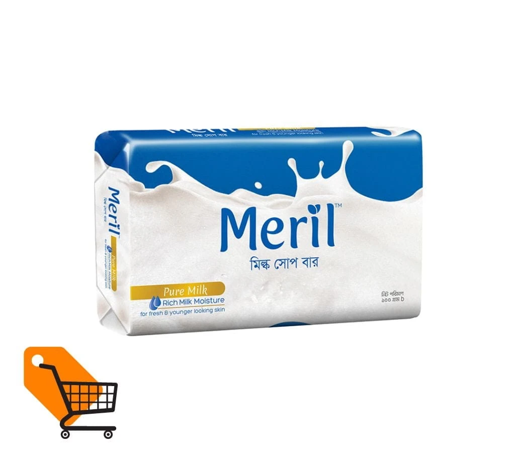 Meril Pure Milk Soap Bar For Fresh Younger Looking Skin 100g
