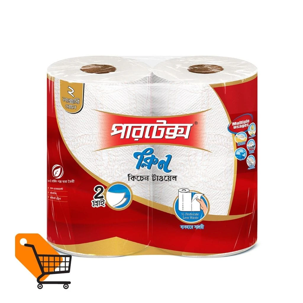 Partex Clean Kitchen Towel 2 Rolls Combo Pack