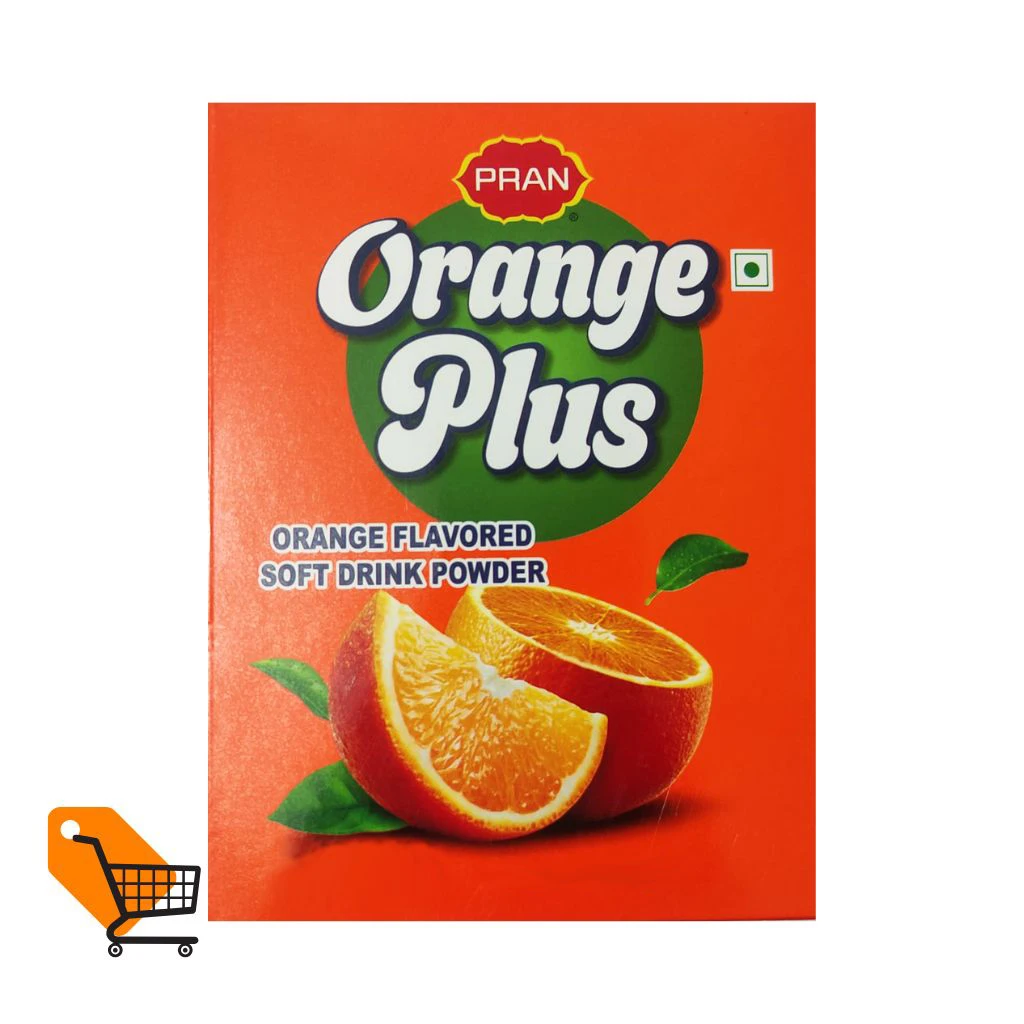 Pran Orange Plus Orange Flavored Soft Drink Powder 200gm
