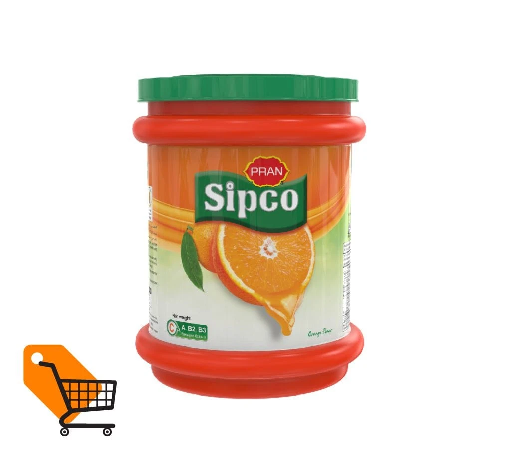 PRAN Sipco Orange Flavor Soft Drink Powder 750g