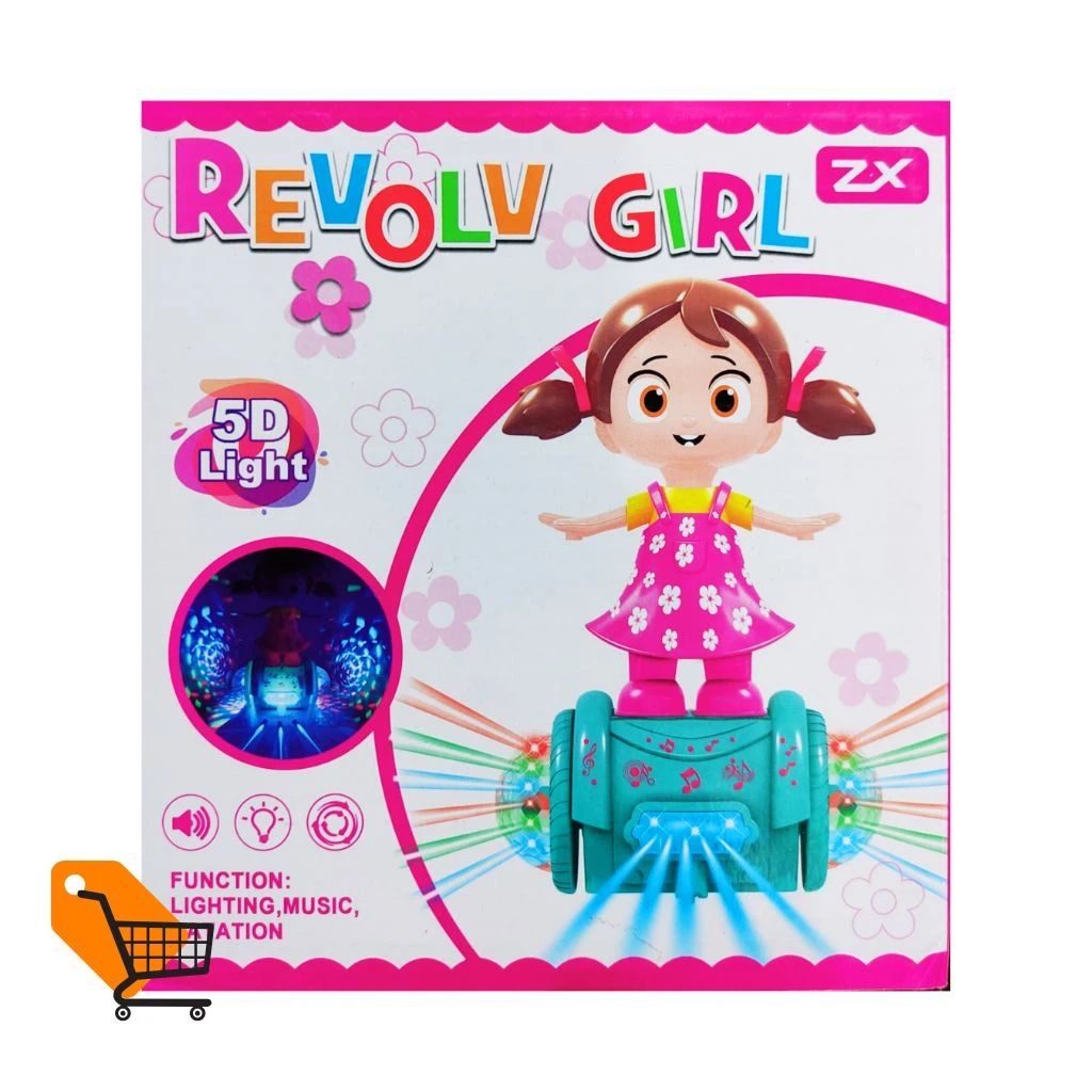 Revolve Girl Musical Dancing Girl 360 Degree Rotating with 5D Light and Musical Sound Activity Kids Play Toy with Bump and Go Functions - Photo 2