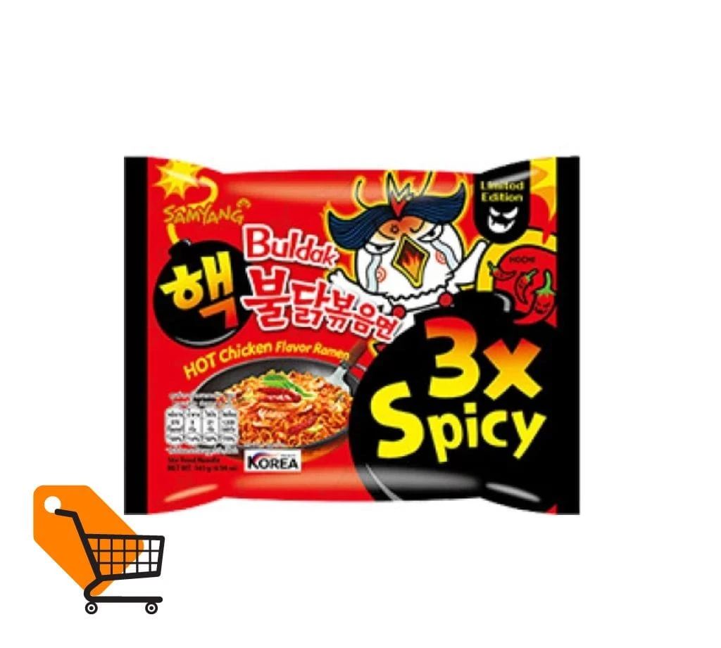 Samyang Buldak Hot Chicken Flavor Ramen 3x Spicy 140g (Single Pack) Korea
