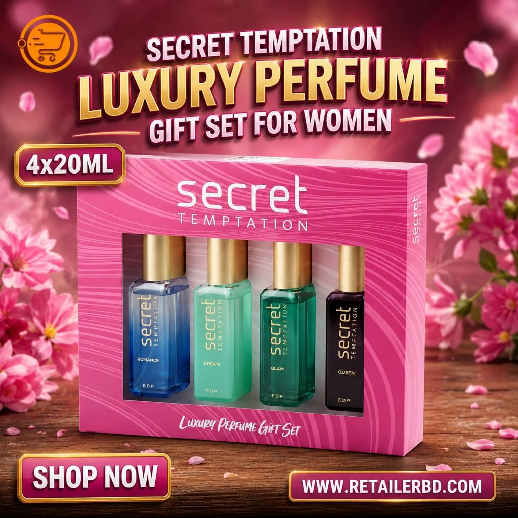 Secret Temptation Luxury Perfume Gift Set For Women With Romance, Dream, Glam & Queen Pack Of 4 (20ml Each)