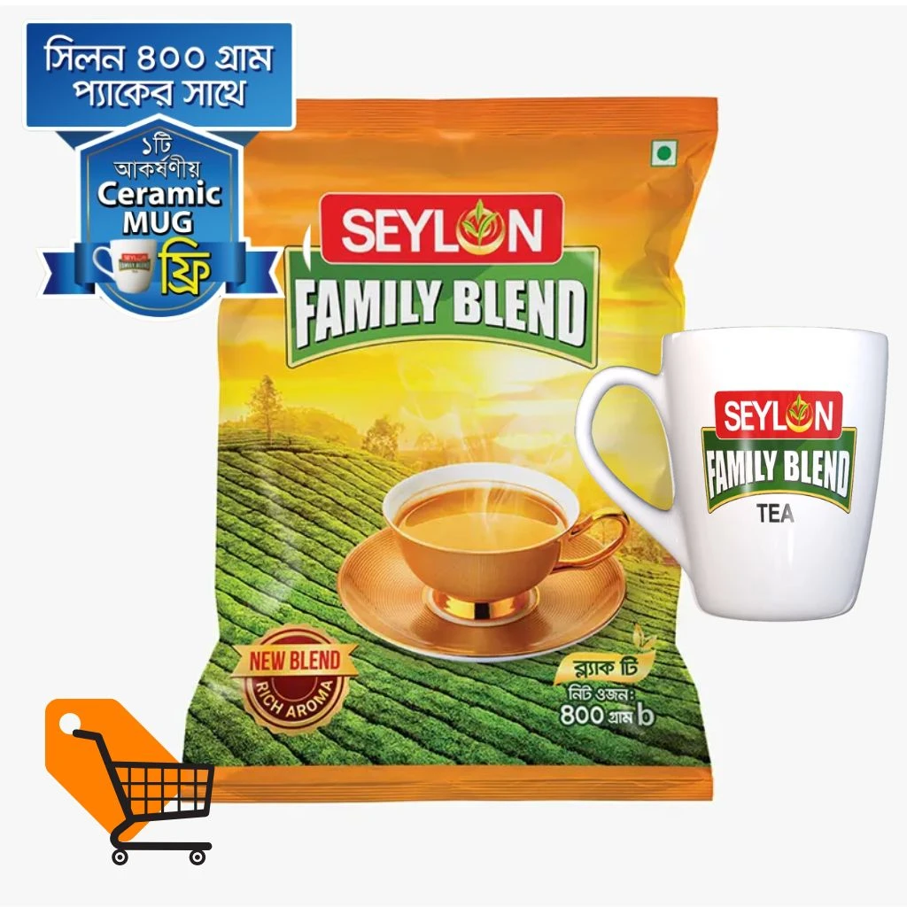 Seylon Family Blend Rich Aroma Black Tea 400 gm with Ceramic Mug Free