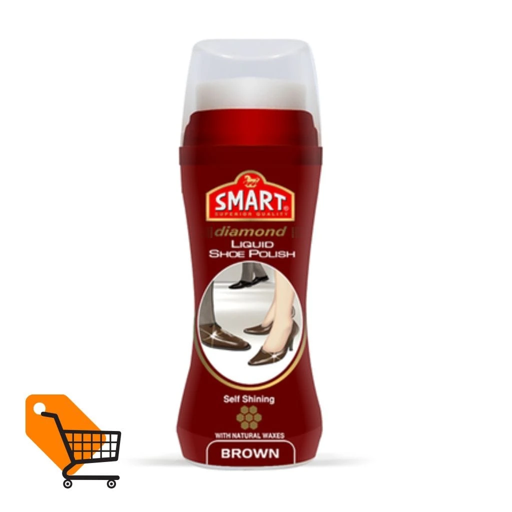 Smart Diamond Liquid Shoe Polish (Brown) 80 ml