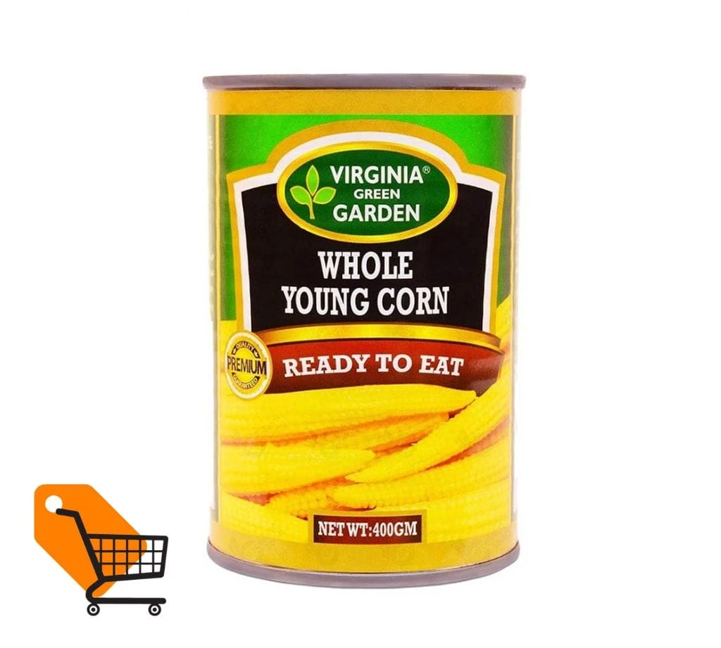 Virginia Green Garden Whole Young Corn 400 gm