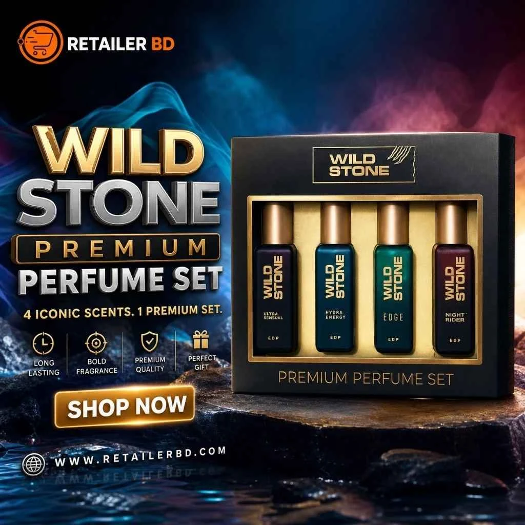 Wild Stone Premium Perfume Gift Set for Men (4 x 20ml) | Ultra Sensual, Hydra Energy, Edge & Night Rider